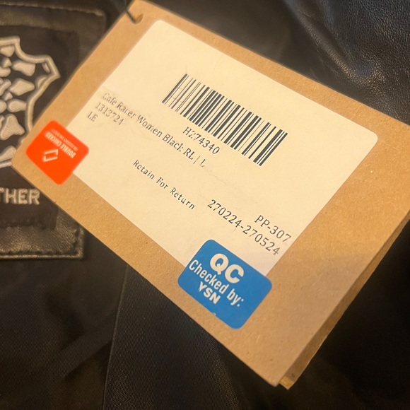 Women's Black Real Leather Jacket NWT - Picture 6 of 10